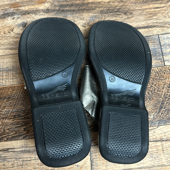 DANSKO Lana Nappa Leather Bronze Pewter Metallic Slide Sandals - Picture 9 of 9